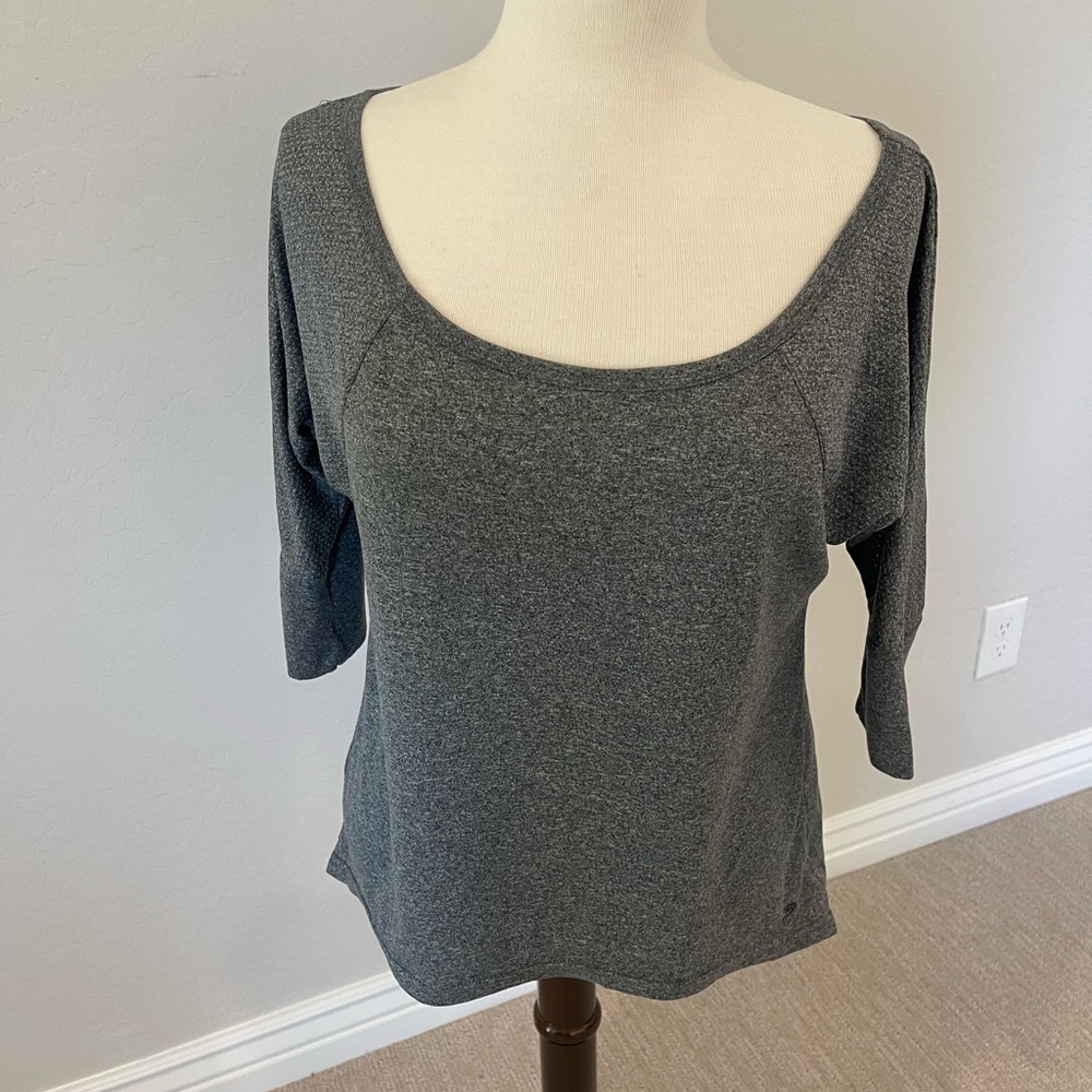 Gray 3/4 Sleeve Top